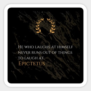 The Joy of Self-Reflection: Epictetus' Wisdom Sticker